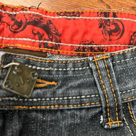 VTG Y2K Notorious B.I.G. Gray Distressed Denim Jeans Hip Hop Grunge Men's 36x30 - Picture 9 of 15